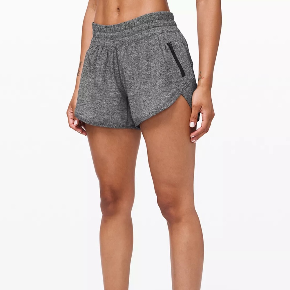 Lululemon gray tracker 4” shorts